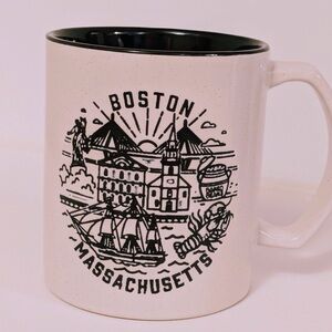 Boston Massachusetts Ceramic Mug - Black and White